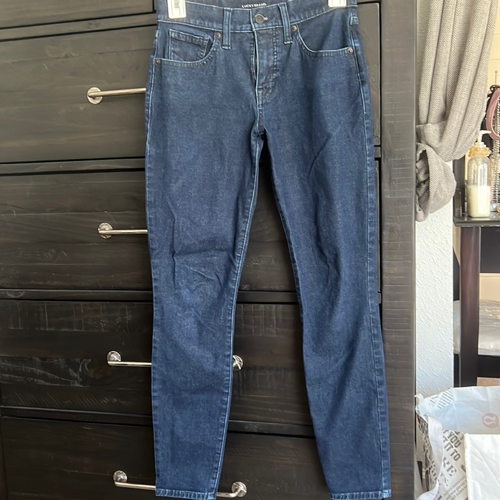 Lucky Brand Mid Rise Super Skinny Ava Blue Jeans